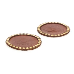 Campomaggi CASA Set Of 2 Round Coasters><noscript><img data-lazyloaded=